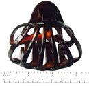 Parcelona French Octopus Large Wide Celluloid Acetate Tortoise Flat Teeth Shell Jaw Hair Claw Clip Clamp Parcelona