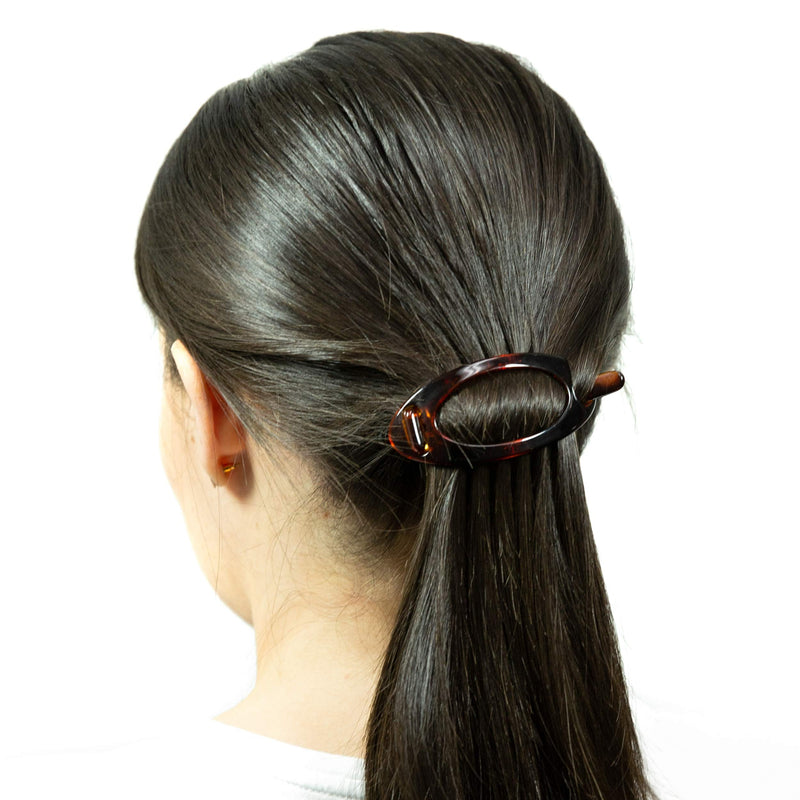 Camila Paris CP2315 French Hair Barrette Clip, Flexible Ponytail Holder No Metal Parts, Strong Hold Grip Hair Clips for Women, No Slip and Durable Styling Girls Hair Accessories, Made in France Camila