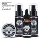 Beard Straightener Grooming Kit for Men, Beard Brush, Double Side Comb, Unscented Oil, All Natural Chanel Balm, Shampoo, Conditioner, Razor & Scissors, Perfect Gifts for Dad & Husband GROW ALPHA BEARD Store