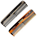 Kent A OT Small Double Tooth Hair Pocket Comb, Fine/Wide Tooth Comb For Hair, Beard and Mustache, Coarse/Fine Hair Grooming Comb for Men, Women and Kids. Saw Cut Hand Polished. Handmade in England KENT