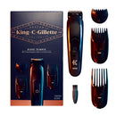 King C. Gillette Cordless Beard Trimmer for Men, Kit includes 1 Trimmer, 3 Interchangeable Combs, 1 Cleaning Brush, 1 Charger, 1 Travel Bag King C. Gillette