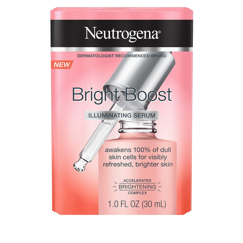 Neutrogena Bright Boost Illuminating Face Serum with Neoglucosamine & Turmeric Extract for Even Skin Tone, Resurfacing Serum for Face to Reduce Dark Spots & Hyperpigmentation, 1 Fl Oz Neutrogena