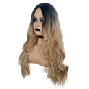 23" Natural Full Wigs Hair Long Wavy Wig Synthetic Heat Resistant (Ombre Brown) Rswsp