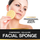 Facial Sponges 100% Natural Compressed Cellulose (50 Count Pack) | Eco-Friendly & Reusable | Makeup Remover Pads/Sponge | Exfoliating Facial Wash/Scrub & Skin Cleanser Shopper Goods