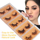 GOO GOO Mink Eyelashes, Natural Eyelashes 16mm to 19mm 5 Styles Multipack 3D Mink Lashes Fake Eyelashes Natural Look Reusable Handmade Siberian Mink Fur False EyeLashes for Women GOO GOO