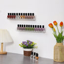 Cq acrylic Nail Polish Organizer Wall Mounted,4 Pack Nail Polish Rack Display 48 Bottles Nail Tech Organizers and Storage,Clear Nail Polish Wall Rack Nail Supplies for Nail Techs,15 Inch Cq acrylic