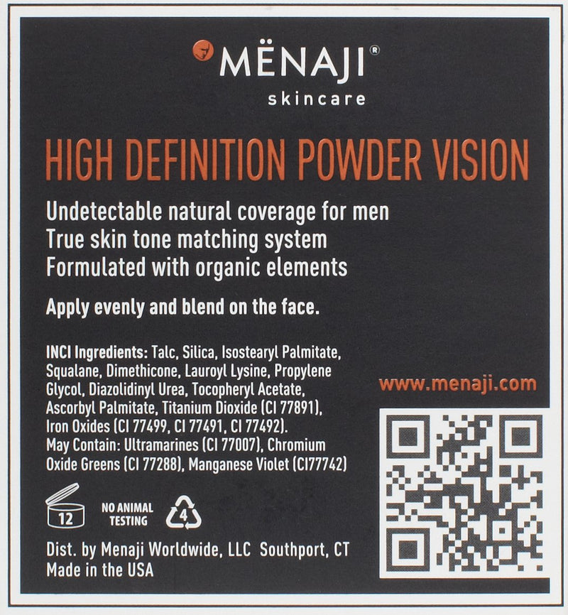 Menaji HDPV Anti-Shine Powder | Anti-Shine Face Make-Up for Men | High-Definition Face Powder | Skin-Friendly Face Powder for Men | All-Occasion Face Powder | Contains Vitamin C & E Menaji