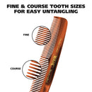 Wahl Beard, Moustache, & Hair Pocket Comb for Men's Grooming - Handcrafted & Hand Cut with Cellulose Acetate - Smooth, Rounded Tapered Teeth - Model 3324 WAHL
