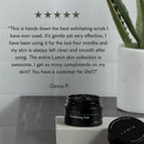 Lumin Exfoliating Rub for Men (1 oz) - Activated Charcoal Face Exfoliator Rub for Reducing Dullness, Dryness, Dark Spots, Blackheads, and Shaving Irritation - Achieve Your Best Look Lumin