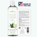 NEW 12oz Organic Aloe Vera Gel for Face, Skin, Hair & Sunburn Relief - by KinRose Care - From 100 Percent Pure Aloe Vera - Cold Pressed, Vegan, Unscented - Made in USA Seven Minerals