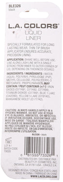 L.A. COLORS Thin Tip Liquid Liner, Black, 0.22 Ounce L.A. COLORS