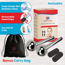 Ice Globes For Facials | Unbreakable Steel Cooling Roller | Cryo Sticks for Face | Massager For Face Neck & Eyes | Skin Care For Dark Circles, Puffiness, Wrinkles, Collagen Production (BLACK) PRIME Fitness