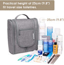 Hanging Travel Toiletry Bag Cosmetic Make up Organizer for Women and Men (Medium, Grey) Narwey