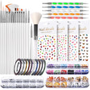 Nail Brushes for Nail Art, Teenitor Nail Art Kit, Nail Art Brush, Nail Dotting Tools, Butterfly Nail Art Stickers, Nail Rhinestones, Nail Foil, Nail Striping Tapes, Nail Dust Brush Teenitor