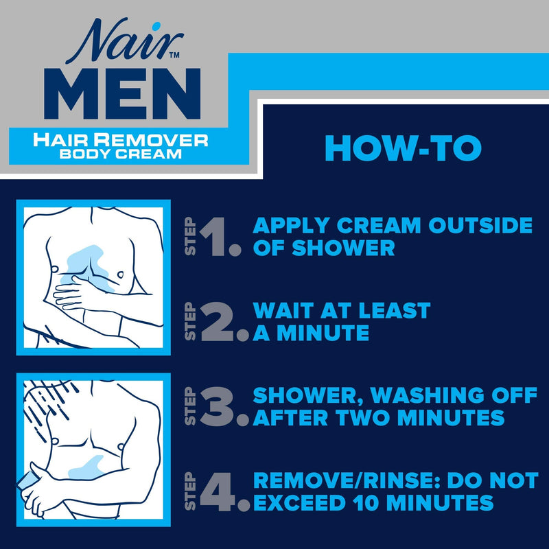 Nair Hair Remover for Men Hair Remover Body Cream, 13 oz. Nair