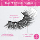 7C SevenCrown Magnetic Eyelashes with Eyeliner Kit, Fluffy Mink Lashes Cat-Eye Look 18-21MM Wispy Long 8D Luxury Volume Fake Eyelash 10 Pairs Cruelty-Free&Vegan Infinity Warehouse