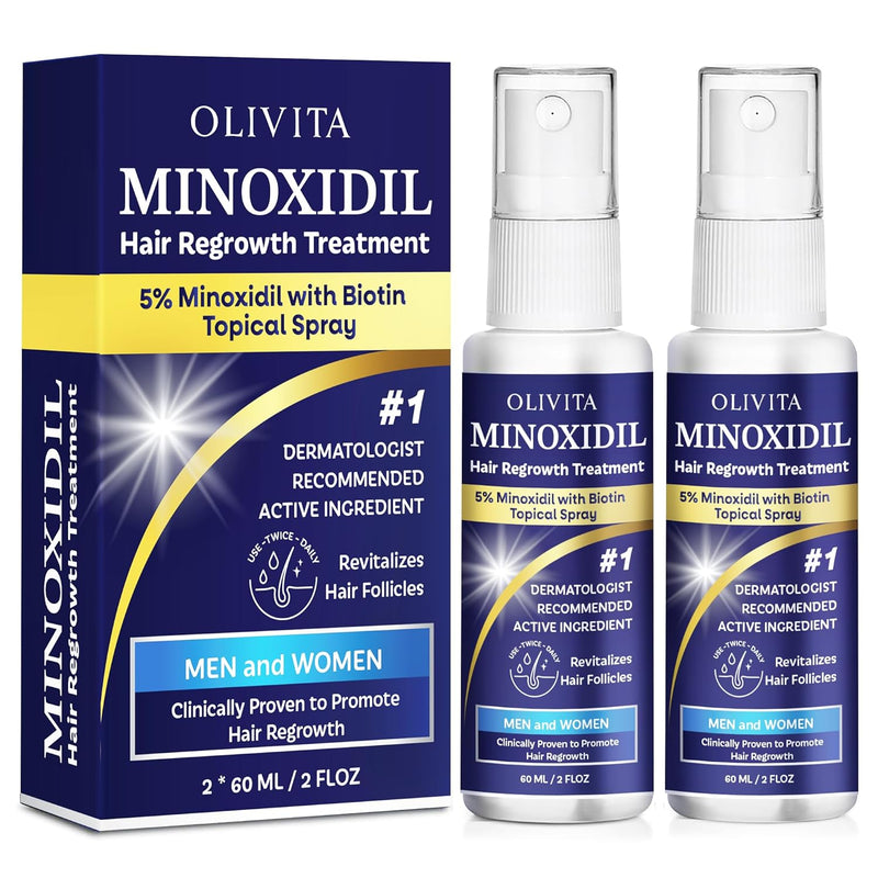 5% Minoxidil for Men and Women Hair Growth: Minoxidil Spray Hair Regrowth Treatment Serum with Biotin & Rosemary -Stop Hair Thinning and Hair Loss For Stronger Thicker Longer Hair Infinity Warehouse