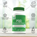 Health Thru Nutrition PQQ 20mg 120 Servings Pyrroloquinoline Quinone as PureQQ | Promotes Mitochondrial Biogenesis | Certified Vegan | Non-GMO Gluten Soy Free Capsules| Clean Label PQQ Supplement Infinity Warehouse