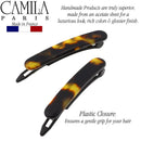 Camila Paris CP2250/2 French Hair Slides Clips for Women, Handmade, Girls Side Slide-in Barrette Clip, Hair Accessories for Women. Strong Hold No Slip Grip Fashion Durable and Styling, Made in France Camila