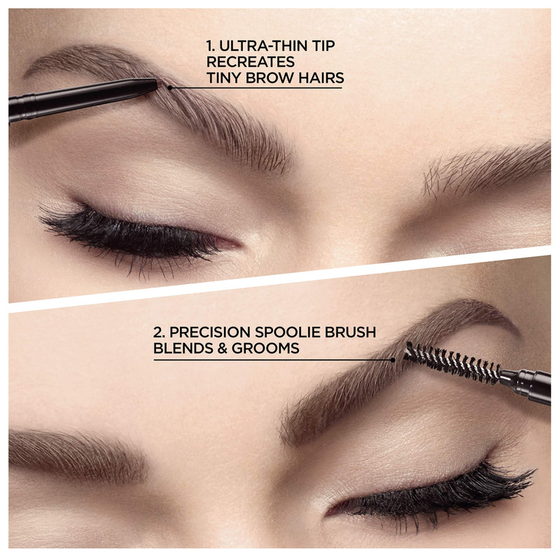 L'Oreal Paris Makeup Brow Stylist Definer Waterproof Eyebrow Pencil, Ultra-Fine Mechanical Pencil, Draws Tiny Brow Hairs and Fills in Sparse Areas and Gaps, Dark Blonde, 0.003 Ounce (Pack of 1) L'Oreal Paris