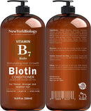 Biotin Shampoo and Conditioner Set for Hair Growth and Thinning Hair – Thickening Formula for Hair Loss Treatment – For Men & Women – Anti Dandruff - 16.9 fl Oz NEW YORK BIOLOGY THE ULTIMATE COSMECEUTICALS