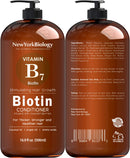 Biotin Shampoo and Conditioner Set for Hair Growth and Thinning Hair – Thickening Formula for Hair Loss Treatment – For Men & Women – Anti Dandruff - 16.9 fl Oz NEW YORK BIOLOGY THE ULTIMATE COSMECEUTICALS