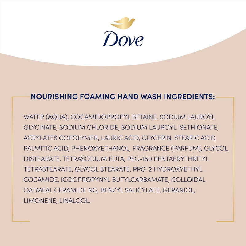 Dove Prebiotic Boost Hand Wash Soothing Therapy 4 Count for Lasting Softness, with Oatmeal & Ceramides, 12 oz Infinity Warehouse