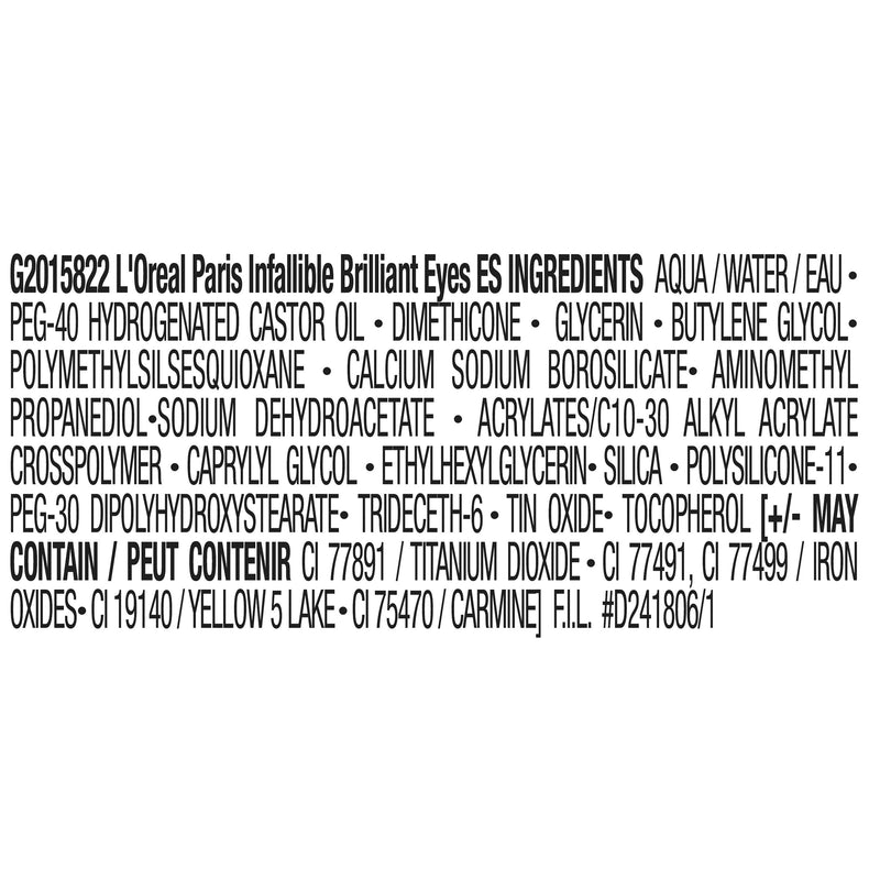 L'Oreal Paris Brilliant Eyes Shimmer Liquid Eye Shadow, Longwearing Lasting Shimmer, Crease Resistant, Flake-Proof, Precision Applicator, Quick Dry, Non-Greasy, Diamond Drop, Diamond Deep, 0.1 Oz L'Oreal Paris
