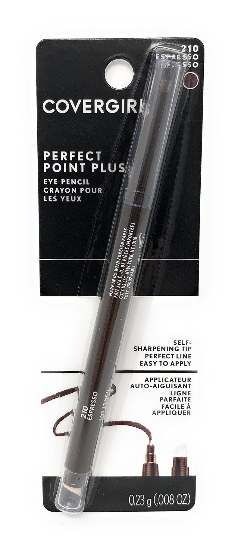 CoverGirl Perfect Point Plus Eyeliner, Espresso (W) 210, 0.008 - Ounce Packages (Pack of 2) COVERGIRL
