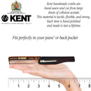 Kent 20T Handmade Folding Pocket Comb for Men, Fine Tooth Hair Comb Straightener for Everyday Grooming Styling Hair, Beard or Mustache, Use Dry or with Balms, Saw Cut Hand Polished, Made in England KENT
