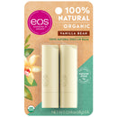 eos 100% Natural & Organic Lip Balm Sticks- Vanilla Bean, All-Day Moisture, Dermatologist Recommended, 0.14 oz, 2-Pack eos
