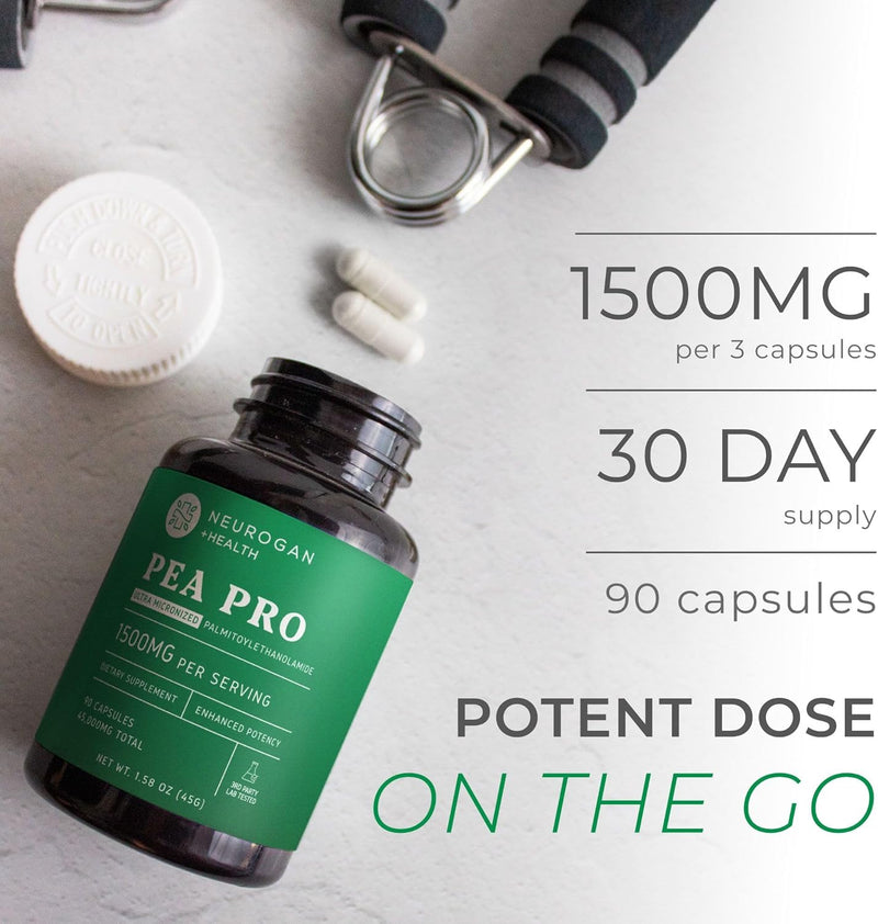 Ultra Micronized Palmitoylethanolamide (Pea) Supplement - 1500 MG Per Serving - Highly Purified & Bioavailable - 90 Capsules - Natural Support for Men and Women Infinity Warehouse
