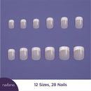 Nailene So Natural Medium Artificial Nails, Pink French – Fake Nail Kit with 28 Nails (12 Sizes) and Nail Glue Included – Designed for Comfort & Natural Look – False Nails with up to 7 Days of Wear Nailene