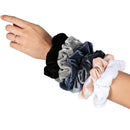 HARLOW Designer Velvet Scrunchies for hair, Big Scrunchies Velvet Packs for VSCO stuff, Hair Scrunchies - 6 Pack (Neutral) HARLOW