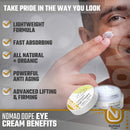 Anti Aging Eye Cream For Men - Mens Under Eye Cream - Dark Circles Under Eye Treatment For Men - Eye Balm Wrinkle Cream - To Reduce Puffiness, Under Eye Bags, Crows Feet - Natural & Organic USA 0.5oz NoMad Dope