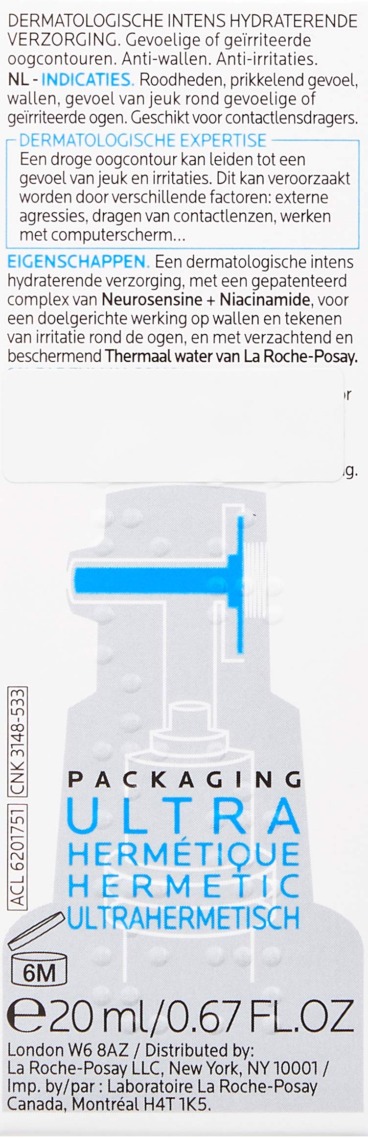 La Roche-Posay Toleriane Ultra Eye Cream Soothing Repair Moisturizer, Soothes and Comforts Sensitive Skin, Allergy Tested, Fragrance Free, Alcohol Free La Roche-Posay