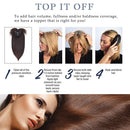 S-noilite Clip In Mono Topper with Bangs 100% Real Human Hair Crown Toppers with Wispy Bangs 10 Inch 32g Light Brown Top Hairpiece For Women with Thinning Hair/Gray Hair/Short Hair/Hair Loss