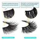 GOO GOO Mink Eyelashes Fake Eyelashes, Natural Crossed Cluster Daily Type 16mm 1 Style 3 Pairs/set Siberian 3D Mink Eyelashes Hand Made Strips False Eyelashes Fluffy Real Eyelashes GOO GOO Store