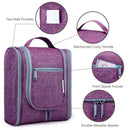 Hanging Travel Toiletry Bag Cosmetic Make up Organizer for Women and Men (Medium, A-Purple) Narwey