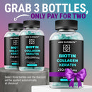 Biotin Gummies with Keratin & Collagen Peptides - Advanced Supplement for Hair Growth Treatment for Men & Women Hair Skin and Nails Vitamins – Biotin 10000mcg | Keratin 100000mcg | Collagen 100000mcg Infinity Warehouse
