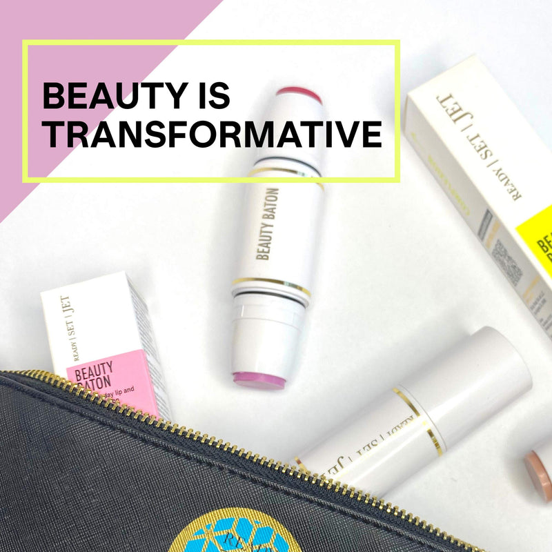 Ready Set Jet Waterless Cleanser – Multi-Functional and Customizable Beauty Baton Add-On with Essential Oils to Cleanse and Hydrate Skin and Gently Remove Impurities and Makeup without Water – 4 g Ready Set Jet