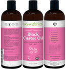 Organic Jamaican Black Castor Oil by Sky Organics (8 oz) USDA Organic 100% Pure Roasted Castor Oil Moisturizing Oil for Hair and Skin Oil Treatment Castor Oil Hair Mask Natural Skin Moisturizer Sky Organics Store