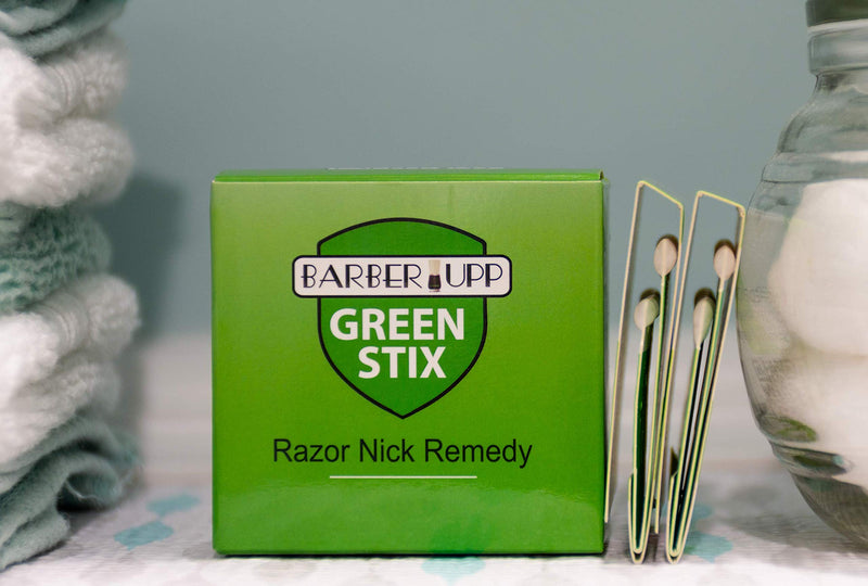 BARBERUPP Styptic Stick Shave Accessories (Green Stix, 6-Pack) Stops Bleeding For Razor Nicks For Men & Women - Sanitary and Great For Barbers or Personal BARBERUPP