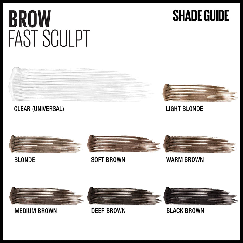 Maybelline Brow Fast Sculpt, Shapes Eyebrows, Eyebrow Mascara Makeup, Warm Brown, 0.09 Fl. Oz. Maybelline New York