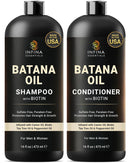 Batana Oil Shampoo and Conditioner Set - Biotin & Tea Tree Oil for Hair Growth & Thickness - Moisturizing & Nourishing Shampoo for Thinning Hair for Men & Women - 16 fl oz Each Infinity Warehouse
