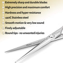 Fagaci Professional Hair Scissors 6” Extremely Sharp Blades, Fine Cutting 440C Steel Hair Cutting Scissors Professional, Hair Shears, Barber Scissors Set for Men and Women, Haircut Scissors Hair Kit Fagaci