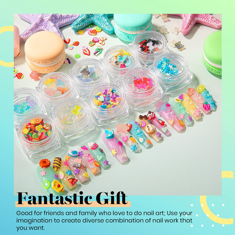 Beetles Poly Nail Gel Charms kit Acrylic Bear, 3D Butterfly Nail Charms, Rhinestone Glue Gel Colorful 3D Cute Resin Charm for Nail Art Designs 2021 Nail DIY Crafting Accessories beetles Gel Polish