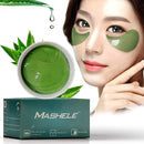 MASHELE Korean 60pcs Aloe Vera Collagen Under Eye Gel Patches Mask, Treatment for Puffy Eyes, Dark Circles, Anti Wrinkle Pads, Moisturizing for Women and Men (60pcs patches aloe vera) MASHELE