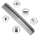 Chicago Comb Model 6 Carbon Fiber, 17.8 cm long, graphite black, anti-static Chicago Comb