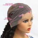 ISEE Hair Transparent Lace Front Wigs Human Hair Deep Wave Wigs 150% Density Deep Curly 13X4 Lace Frontal Human Hair Wigs for Black Women Pre Plucked with Baby Hair Natural Color (16 Inch) ISEE